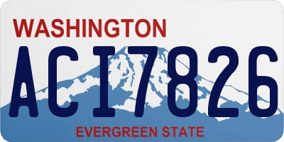 WA license plate ACI7826