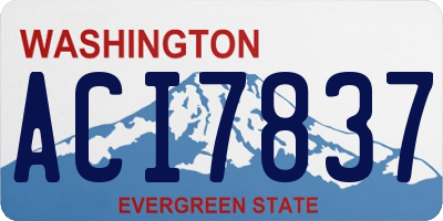 WA license plate ACI7837