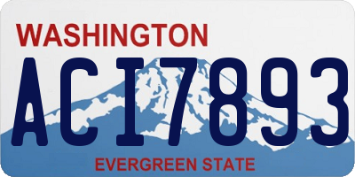 WA license plate ACI7893