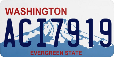 WA license plate ACI7919