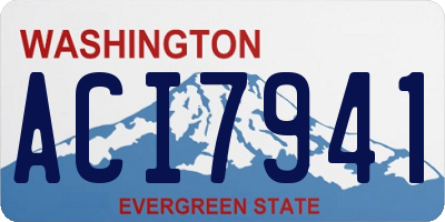 WA license plate ACI7941