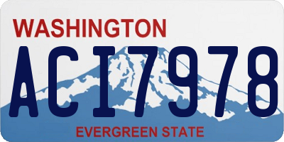 WA license plate ACI7978