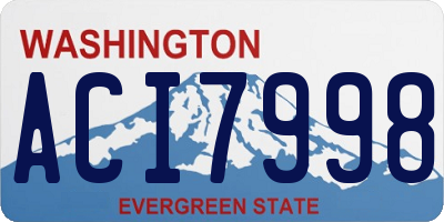 WA license plate ACI7998