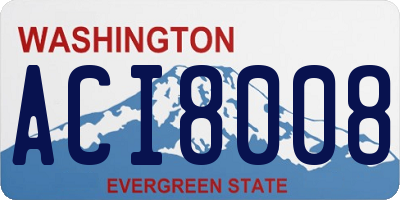 WA license plate ACI8008