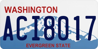 WA license plate ACI8017