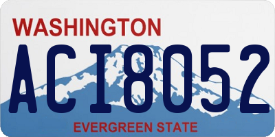 WA license plate ACI8052