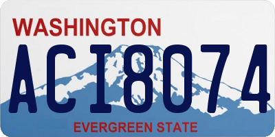 WA license plate ACI8074