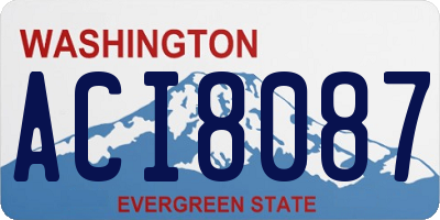 WA license plate ACI8087