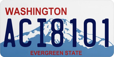 WA license plate ACI8101