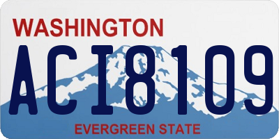 WA license plate ACI8109