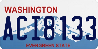 WA license plate ACI8133