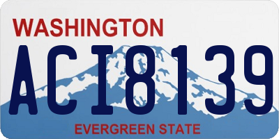 WA license plate ACI8139