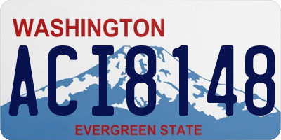 WA license plate ACI8148