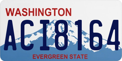 WA license plate ACI8164