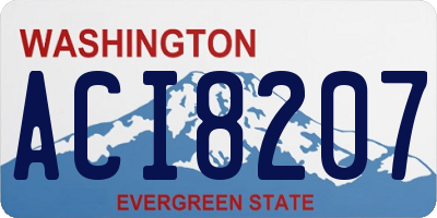 WA license plate ACI8207