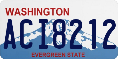 WA license plate ACI8212