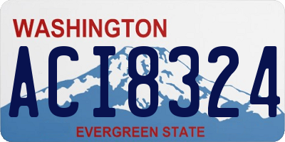 WA license plate ACI8324