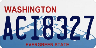 WA license plate ACI8327