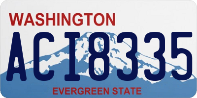 WA license plate ACI8335