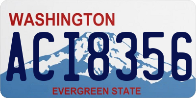 WA license plate ACI8356