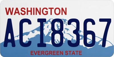 WA license plate ACI8367
