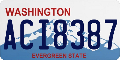 WA license plate ACI8387