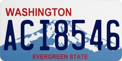 WA license plate ACI8546