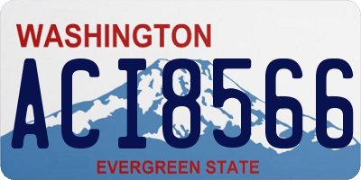 WA license plate ACI8566