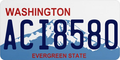 WA license plate ACI8580