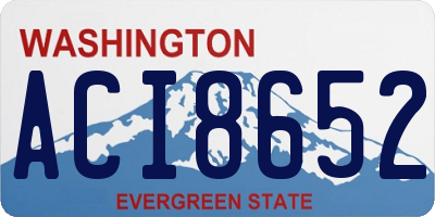 WA license plate ACI8652