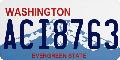 WA license plate ACI8763
