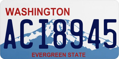 WA license plate ACI8945
