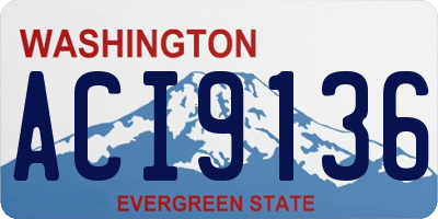 WA license plate ACI9136