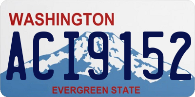 WA license plate ACI9152