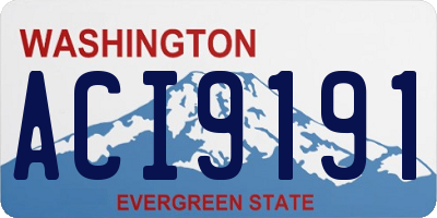 WA license plate ACI9191