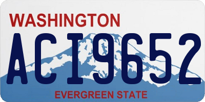 WA license plate ACI9652