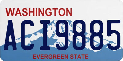 WA license plate ACI9885