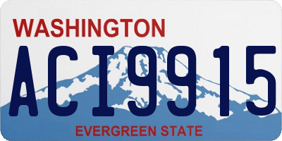 WA license plate ACI9915