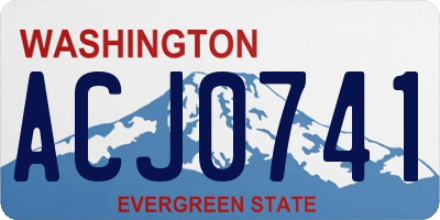 WA license plate ACJ0741