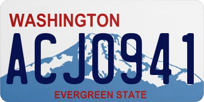WA license plate ACJ0941