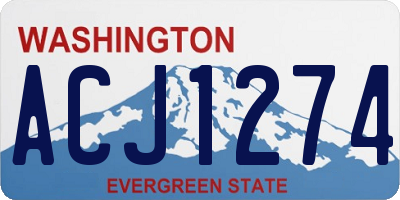 WA license plate ACJ1274