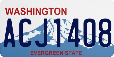 WA license plate ACJ1408