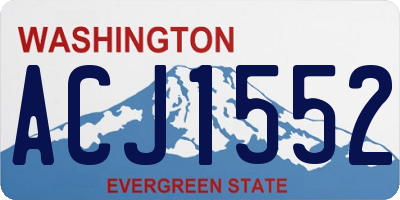WA license plate ACJ1552