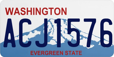 WA license plate ACJ1576