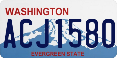 WA license plate ACJ1580