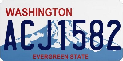 WA license plate ACJ1582