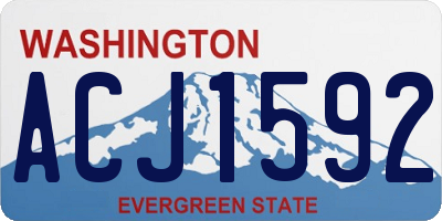 WA license plate ACJ1592