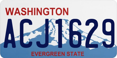 WA license plate ACJ1629