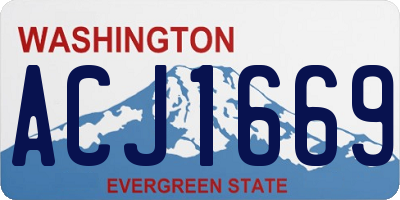 WA license plate ACJ1669
