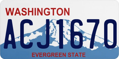 WA license plate ACJ1670
